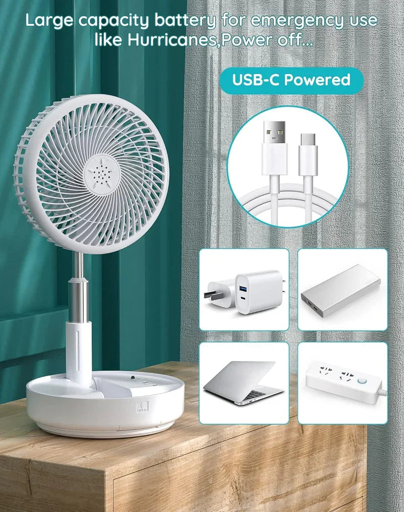 Portable Rechargeable Folding Fan