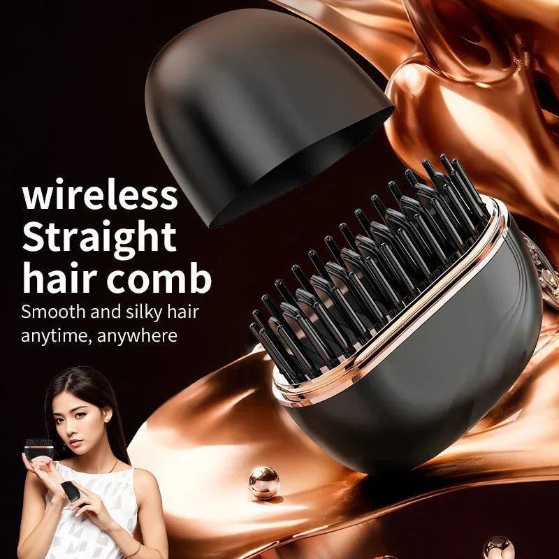 Mini Hair Straightening Comb Wireless